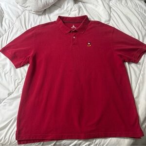 Disney Men's Polo Shirt in Rich Red